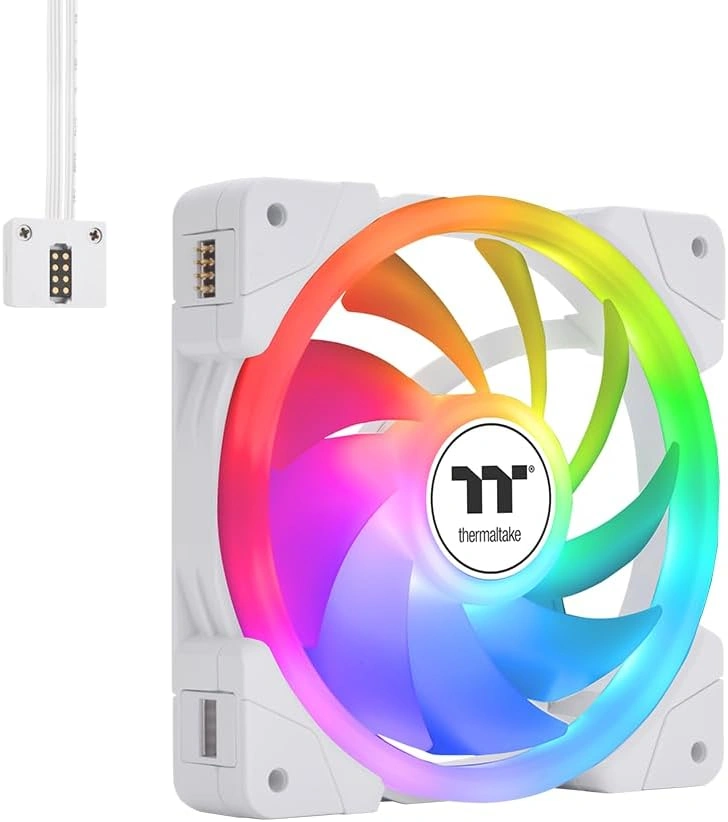 Thermaltake SWAFAN EX14 ARGB Sync White PC Cooling Fan, 140mm 3-Pack, TT Premium Edition | CL-F170-PL14SW-A thumbnail 2