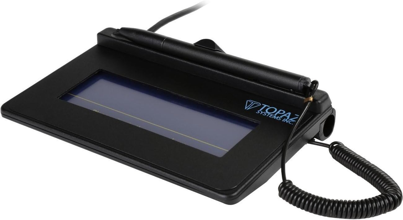 Topaz SigLite 1x5 USB Signature Capture Pad, T-S460-HSB-R, Electronic Signature Pad with USB Connection | T-S460-HSB-R thumbnail 3