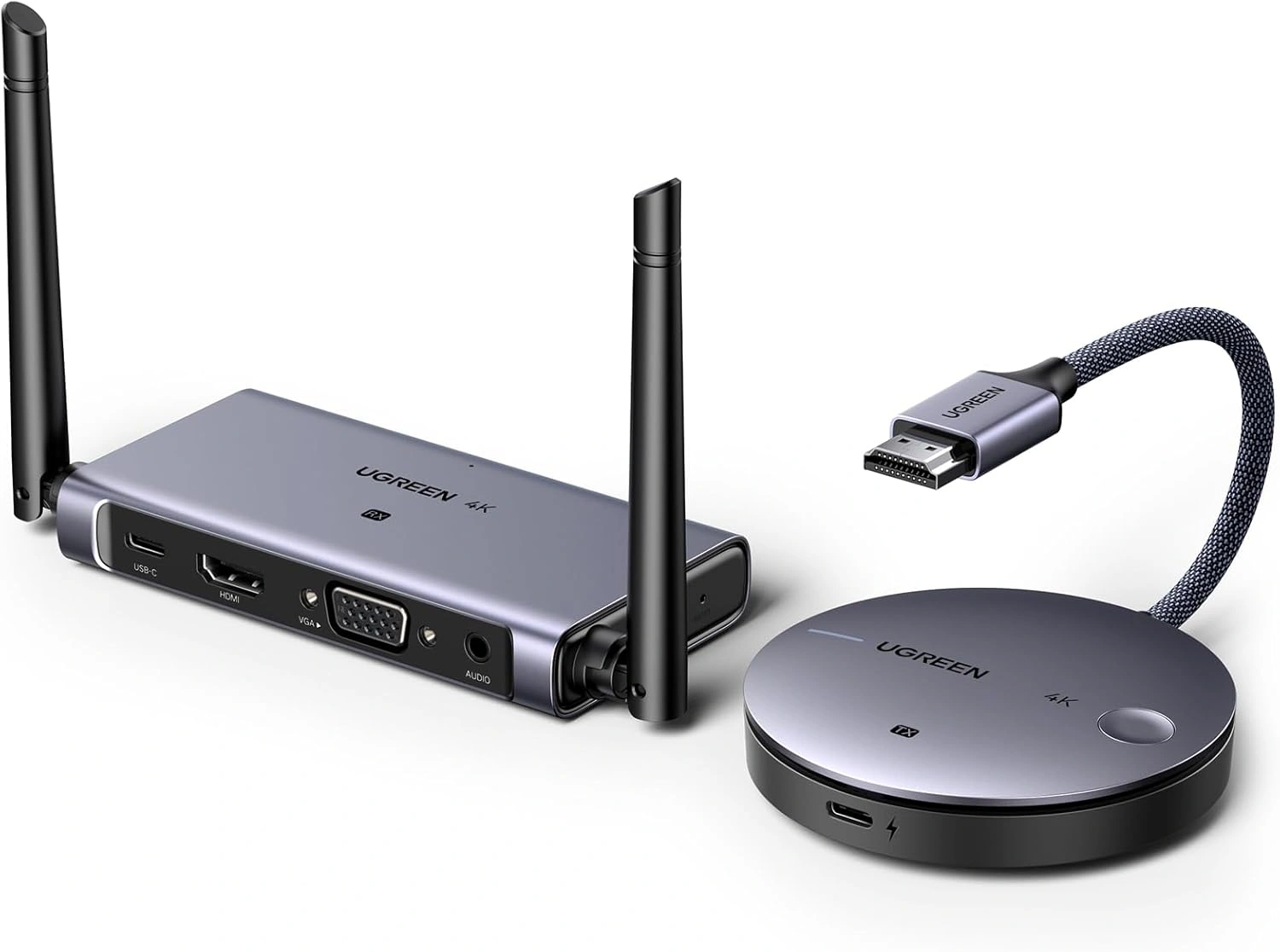 UGREEN Wireless HDMI Transmitter and Receiver 4K, 50M Long-Range Streaming, 4K @ 30Hz & 1080P @ 60Hz, HDMI & VGA Dual Output | – Buy Online
