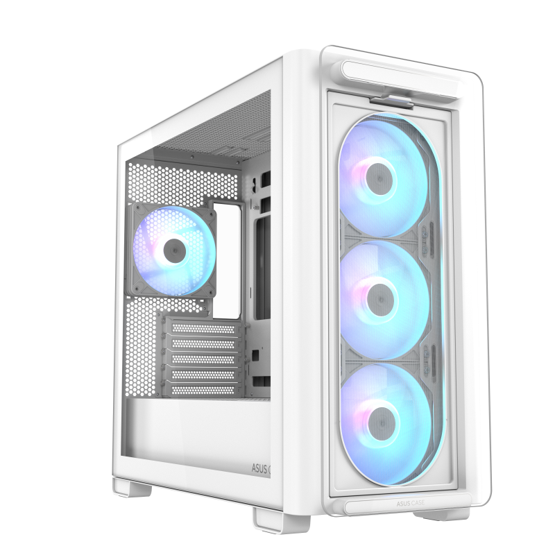 ASUS A23 PLUS micro-ATX case, Support Hidden-connector Motherboards, Standoff-mounted tempered-glass front panel, supports up to 360 mm Cooler, White |  90DC00K3-B19010 – Buy Online