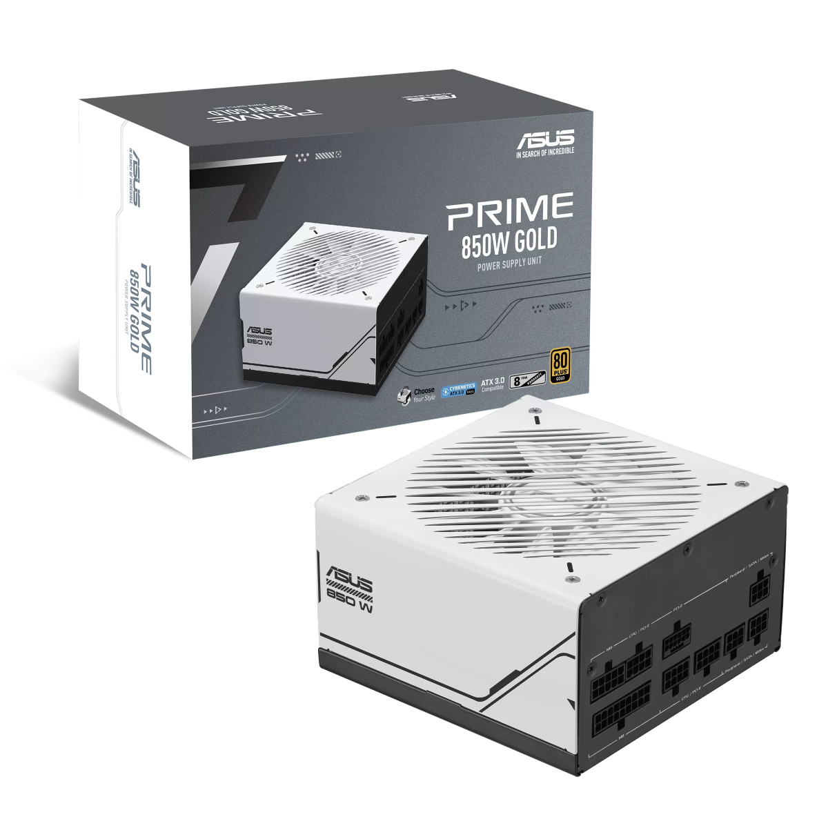 ASUS Prime 850W Gold (850 Watt, ATX 3.0 Compatible, Fully Modular Power Supply, 80+ Gold Certified, Dual Ball Bearings, Two Color Options in One, 8-Year Warranty | 90YE00U0-B0NB00 – Buy Online