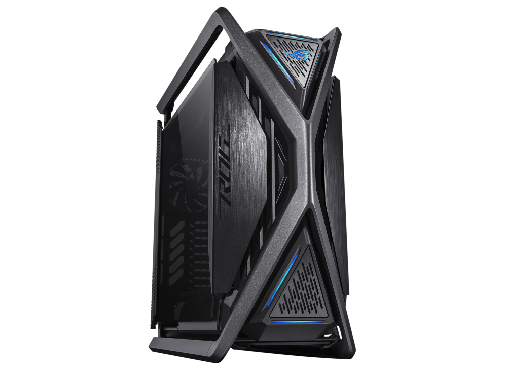 ASUS ROG Hyperion GR701 E-ATX PC Computer Case, Tempered Glass Side Panels, Up to 420mm Dual Radiator, 4x140mm Fans, Metal GPU Holder, Compnent Storage, ARGB Fan Hub, 60W Fast Charging, Black | 90DC00F0-B39000 – Buy Online