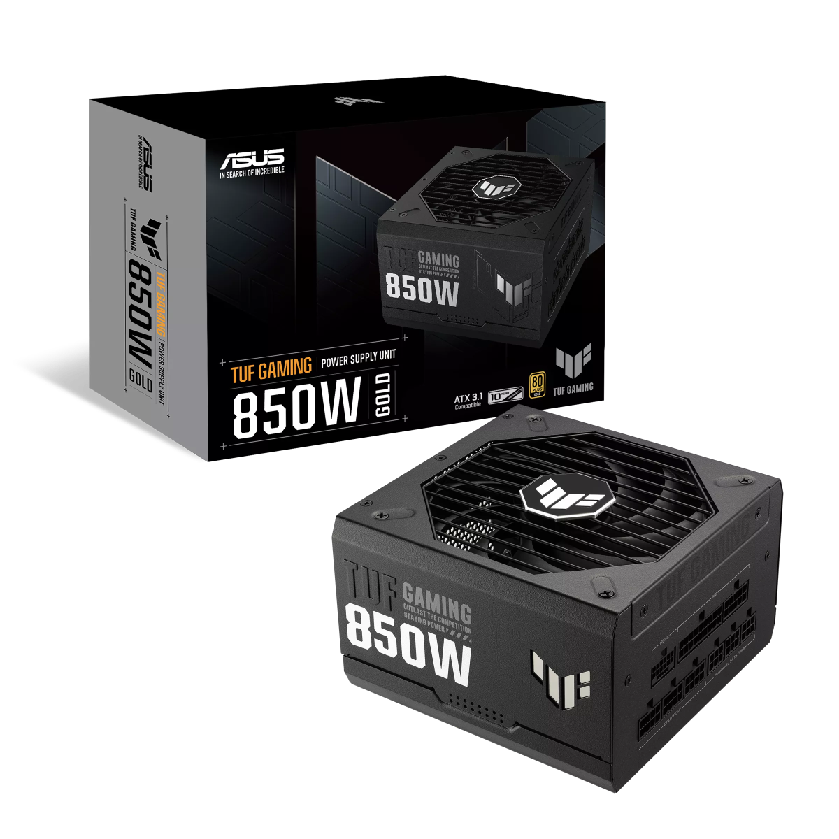 Asus TUF Gaming 850W Gold, ATX 3.0 Compatible, Fully Modular Power Supply, 80+ Gold, Military-Grade Components, Dual Ball Bearing, Axial-tech Fan, PCB Coating, Black | 90YE00S2-B0NA00 – Buy Online