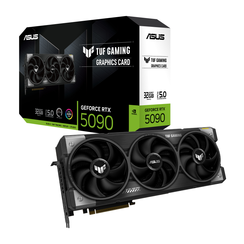 ASUS TUF Gaming GeForce RTX 5090 32GB GDDR7 Graphics Card,  512-bit  28 Gbps, 3352 TOPs AI, PCIe 5.0, Dual BIOS, GPU TWEAK III, MuseTree, NVIDIA Blackwell Architecture, HDMI 2.1b, DP 2.1b | TUF-RTX5090-32G-GAMING – Buy Online