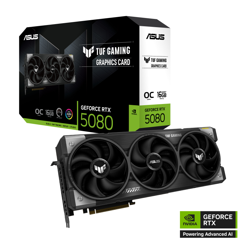 ASUS TUF Gaming NVIDIA GeForce RTX 5080 16GB GDDR7 OC Edition Graphic Card, DLSS 4, 16GB GDDR7, 10752 CUDA Core, 30 Gbps 256-bit, PCI E 5.0, Black | 90YV0M30-M0NA00 ( asus official warranty UAE) – Buy Online