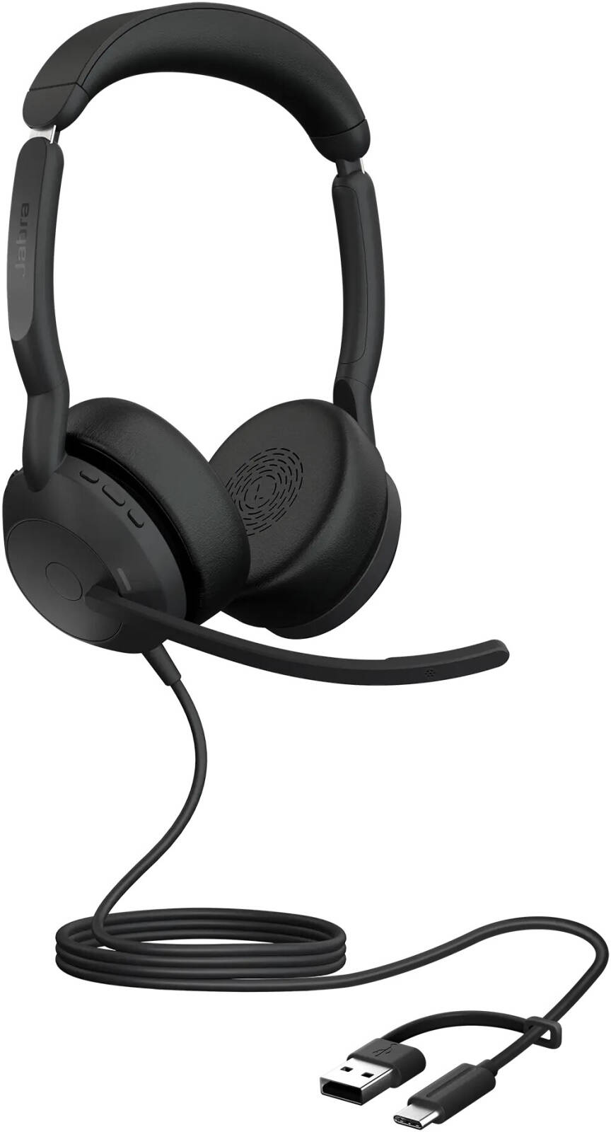 Jabra Evolve2 50 MS Stereo Wired Headset, USB-C and USB-A Connectivity, Microsoft Teams Certified, Active Noise Cancellation | 25089-999-799 image