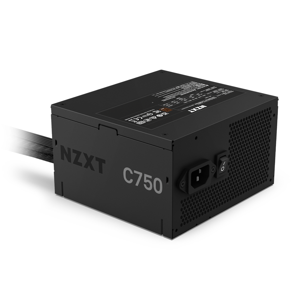 NZXT C750 Bronze 750W Bronze Non-Modular ATX Power Supply (PSU), Durable & Sleek, FDB (Fluid Dynamic Bearing), 80 Plus Bronze, Nylon-sleeved PSU Cables, Black | PA-7B2BB-UK – Buy Online