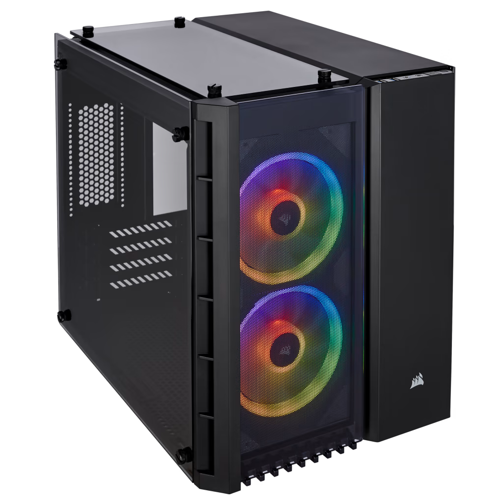 Corsair Crystal Series 280X RGB Tempered Glass Micro ATX Case,  Steel, Tempered Glass,  Motherboard Support Upto MicroATX, 5x Drive Bays, 4x Expansion Slots, Black | CC-9011135-WW – Buy Online