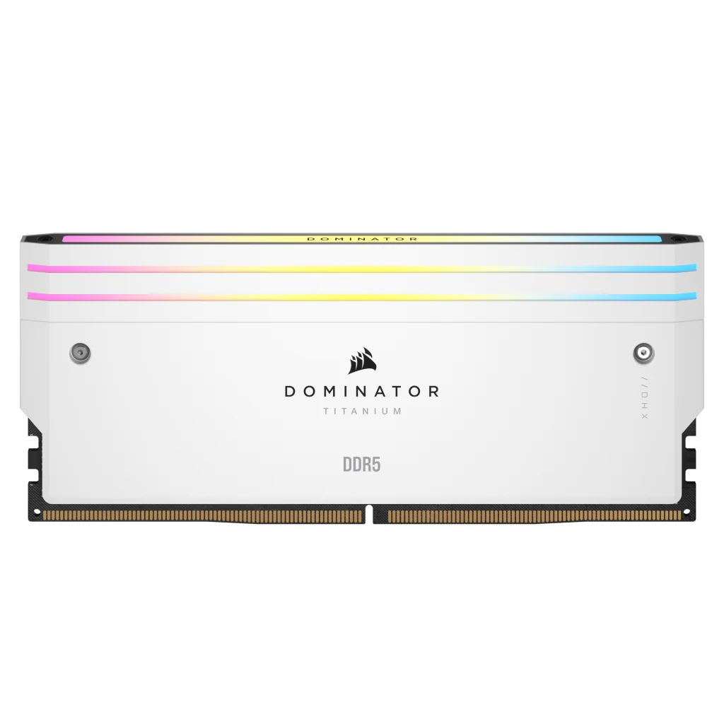 Intel Corsair DOMINATOR TITANIUM RGB 32GB (2x16GB) DDR5 DRAM 7200MT/s CL34 Intel XMP Memory Kit, White | CMP32GX5M2X7200C34W - thumbnail 8