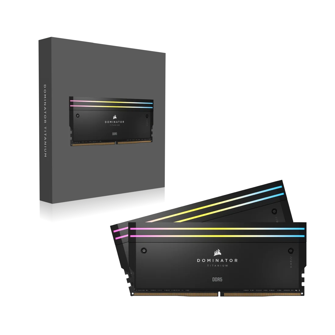 Corsair Dominator Titanium 96GB (2 x 48 GB) DDR5 RGB Desktop Memory Kit, 7000MT/s Memory Speed, CL40 CAS Latency, 1.40V Tested Voltage, 288 Pin, XMP 3.0, Black | CMP96GX5M2B7000C40 – Buy Online