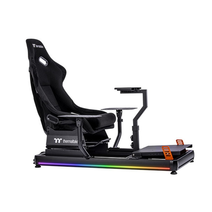 Thermaltake GF500 Flight Simulator Cockpit, Premium Aluminum Profile Rig, Fiberglass Bucket Seat, RGB Lighting, Universal Compatibility | GSC-F50-CPASBB-01 thumbnail 2