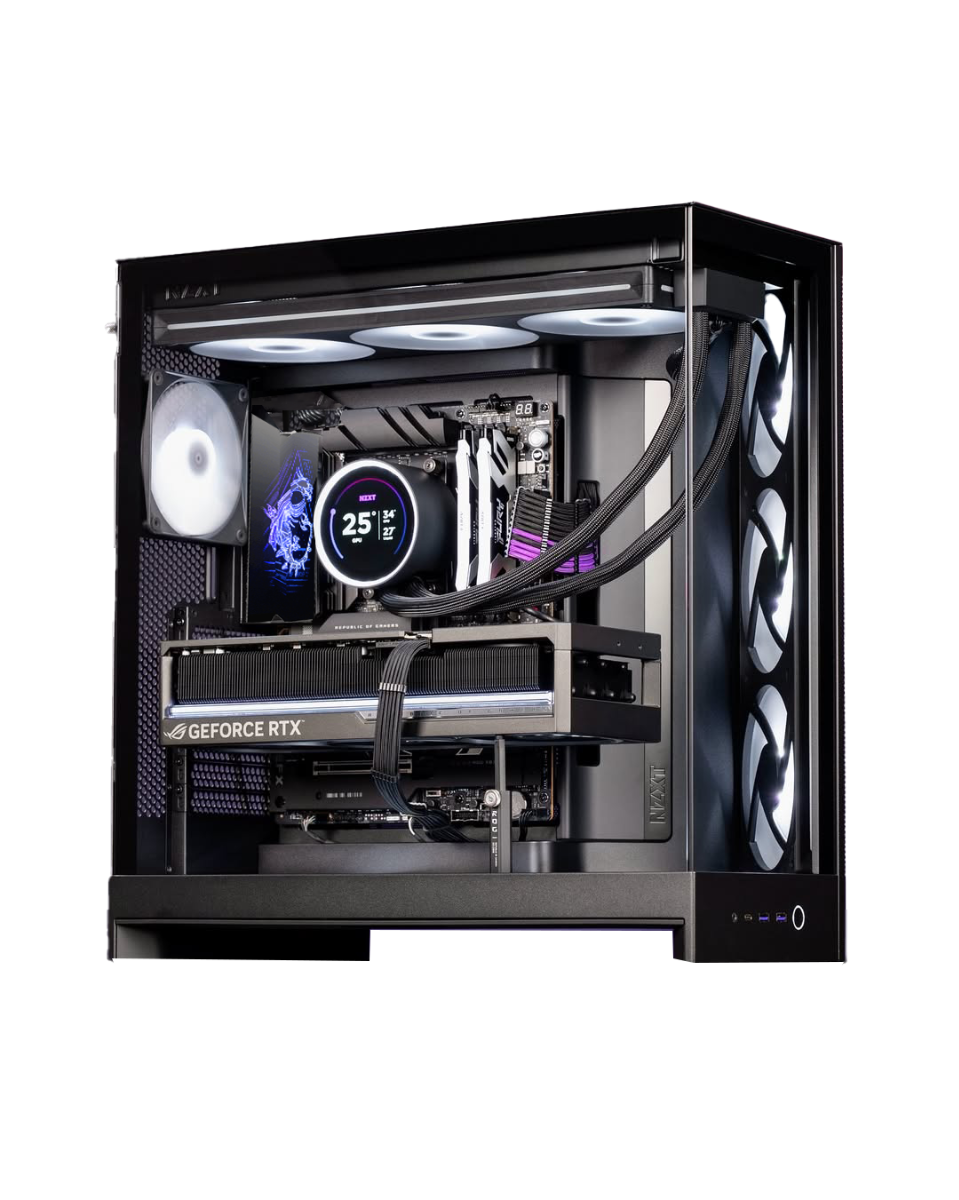 Extreme Gaming PC: Intel Core Ultra 9 285K + ROG ASTRAL RTX 5080 OC 16GB GDDR7, 96GB DDR5 7200MHz RGB, 2TB PCIe Gen5 SSD (14,700MB/s), 420mm IPS LCD AIO, 1200W Gold ATX 3.1 PSU, WiFi 7, NZXT H9 Flow RGB – Buy Online