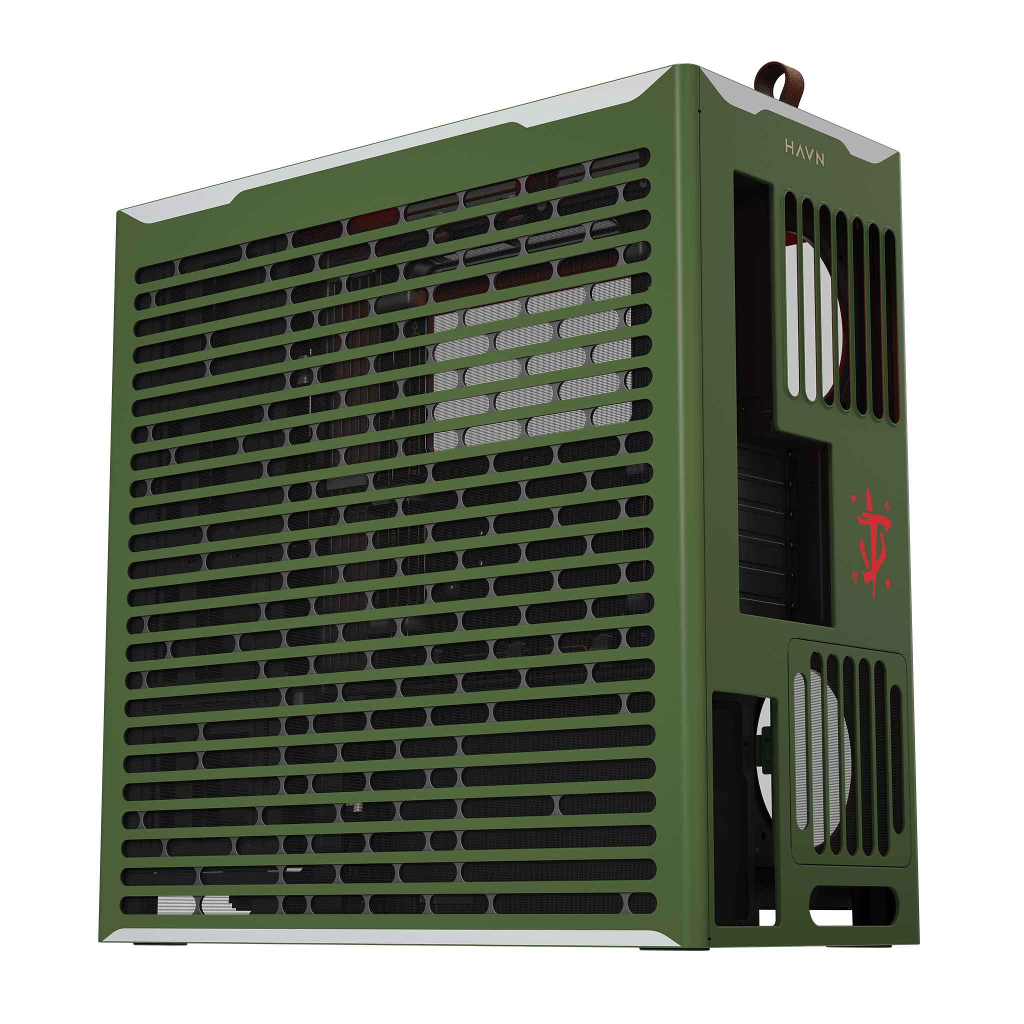 HAVN HAVN HS 420 DOOM: The Dark Ages Limited Edition Mid-tower PC Case, Dual Chamber Hybrid Structure, 420mm AIO Support, Exclusive Slayer Art & Magnetic Skull, RGB Light Strip - thumbnail 3