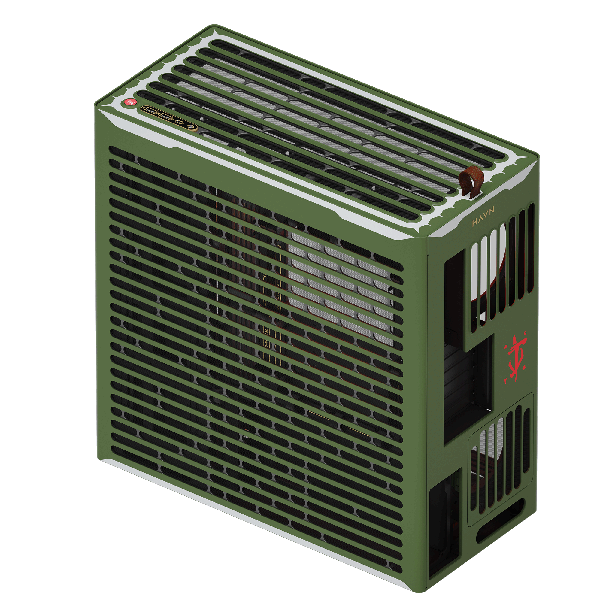 HAVN HAVN HS 420 DOOM: The Dark Ages Limited Edition Mid-tower PC Case, Dual Chamber Hybrid Structure, 420mm AIO Support, Exclusive Slayer Art & Magnetic Skull, RGB Light Strip - thumbnail 10