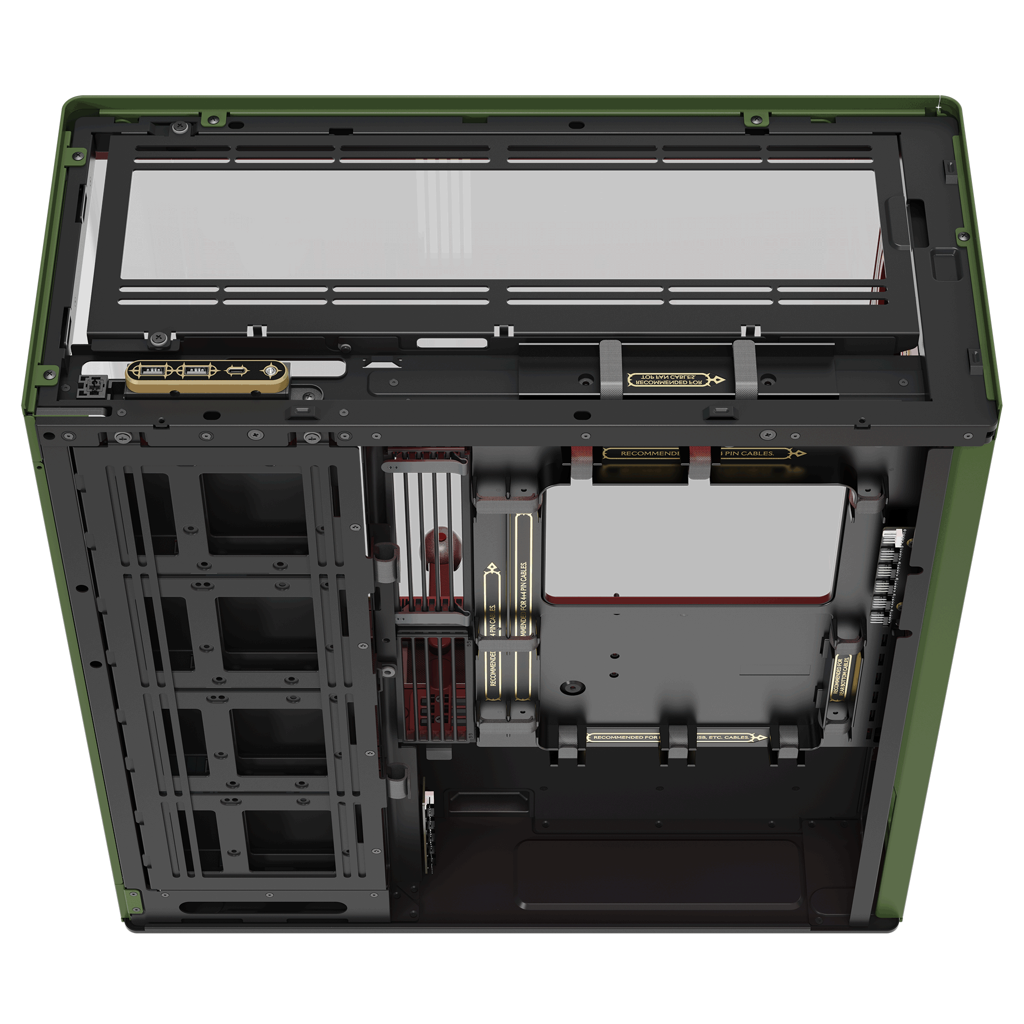 HAVN HAVN HS 420 DOOM: The Dark Ages Limited Edition Mid-tower PC Case, Dual Chamber Hybrid Structure, 420mm AIO Support, Exclusive Slayer Art & Magnetic Skull, RGB Light Strip - thumbnail 12