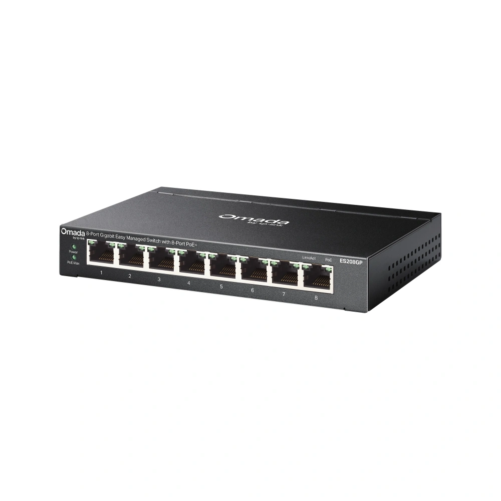 TP-Link Omada ES208GP 8-Port Gigabit Smart Managed PoE+ Switch, 64W PoE Budget, 7 PoE+ Ports | ES208GP thumbnail 3