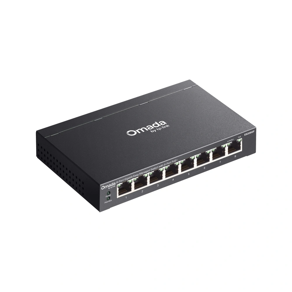 TP-Link Omada ES208GP 8-Port Gigabit Smart Managed PoE+ Switch, 64W PoE Budget, 7 PoE+ Ports | ES208GP thumbnail 4