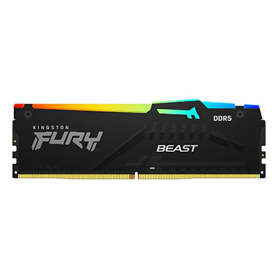 Kingston FURY Beast 32GB (16GBX 2) DDR5 RGB DIMM Kit, Memory (RAM), 6000MTs CL36 288-Pin, AMD EXPO v1.1, Intel XMP 3.0, Black | KF560C36BBE2AK2-32 – Buy Online