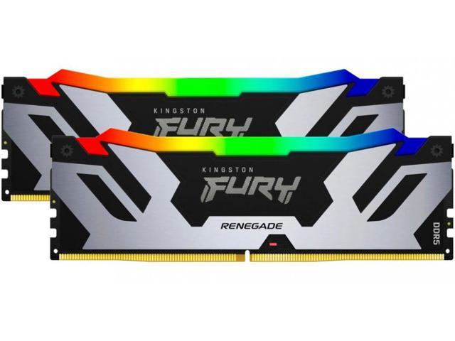 Kingston Kingston Fury Renegade 96GB (2 x 48GB) DDR5-6400 MTs CL32 288-Pin RGB DIMM Kit, Intel XMP, 48ns(min.) Row Cycle Time, CL(IDD) 40 cycles | KF564C32RSAK2-96 - product view 1 of 4