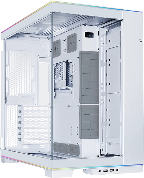 LIAN LI O11 Dynamic EVO RGB ATX Mid Tower Computer Case, 4.0mm Tempered Glass, Aluminum, Steel, Motherboard Supports Upto E-ATX, PSU Supports Upto ATX , 7x Expansion Slots, White | O11DERGBX – Buy Online