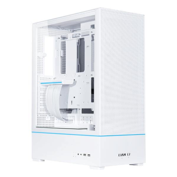 Lian Li SUP01 Small Tower Case ATX Case, Pre Installed 3 X 120mm PWM & PCIe 4.0 Riser Cables, 3 Side Mesh Panels, Dual ARGB Strip Lights, White | G99.SUP01W.00 – Buy Online