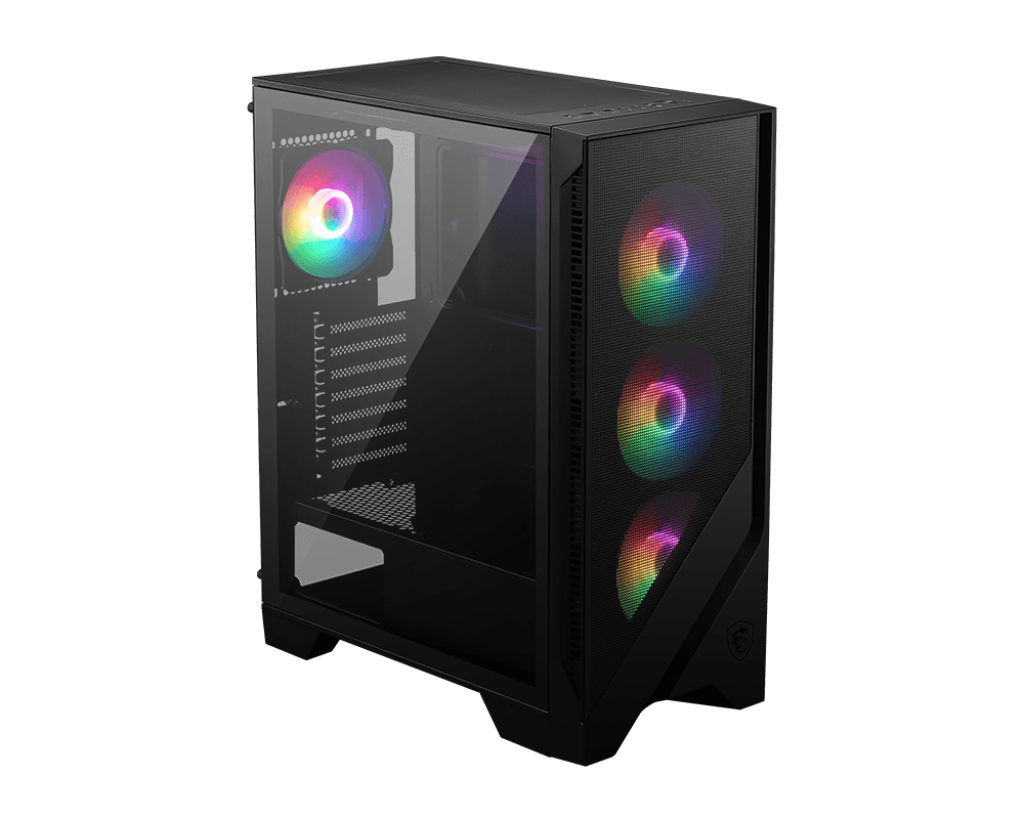 MSI MAG FORGE 120A AIRFLOW Mid Tower Case, 5x Pre-installed ARGB Fans, MOBO Supports Upto ATX, Tempered Glass Window, Black | 306-7G23A21-809 – Buy Online