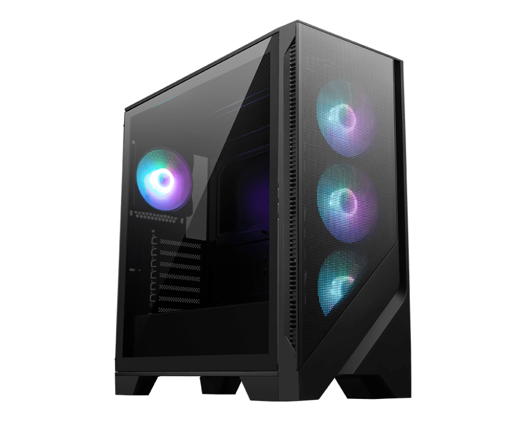 MSI MAG FORGE 321R AIRFLOW Mid Tower Case, 4x Pre Installed Fan with ARGB Conroller, MoBo Upto ATX, GPU Upto 390mm, Black | 306-7G23R22-HH9 – Buy Online