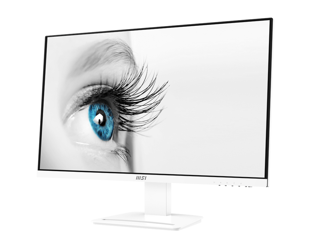 MSI Pro MP273AW, 27", 1920 x 1080 (FHD), IPS, 100Hz, TUV Certified Eyesight Protection, 4ms, Displayport, HDMI, Tilt, White MSI 27 INCH WHITE MONITOR – Buy Online