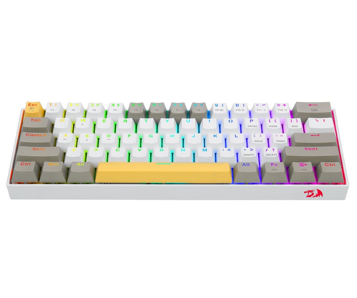 Redragon Draconic Pro 60% Wired/2.4G/BT Mech Gaming Keyboard, Brown switches | K530-YL&WT&GY-RGB-PRO – Buy Online