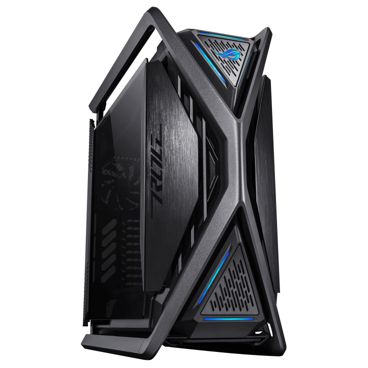 ASUS ROG Hyperion GR701 BTF Edition E-ATX PC Case, Tempered Glass Side Panels, Up to 420mm Dual Radiator, 4x140mm Fans, Metal GPU Holder, Component Storage, ARGB Fan Hub, 60W Fast Charging, Back to Future, Black | 90DC00F0-B39020 – Buy Online