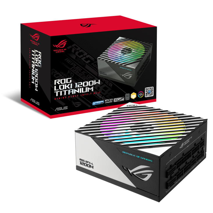 ASUS ROG-LOKI-1200T-SFX-L-GAMING Power Supply,  Active PFC, 1200W 80 PLUS Titanium Certified, 16-pin cable included, ARGB-Illuminated Fan & Aura Sync, ATX 3.0 | 90YE00N0-B0NA00 ASUS MINI POWER SUPPLY – Buy Online
