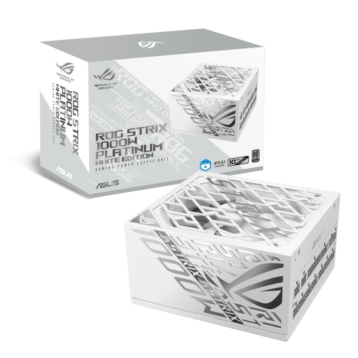 ASUS ROG Strix 1000W Platinum White Edition ATX 3.1 Power Supply