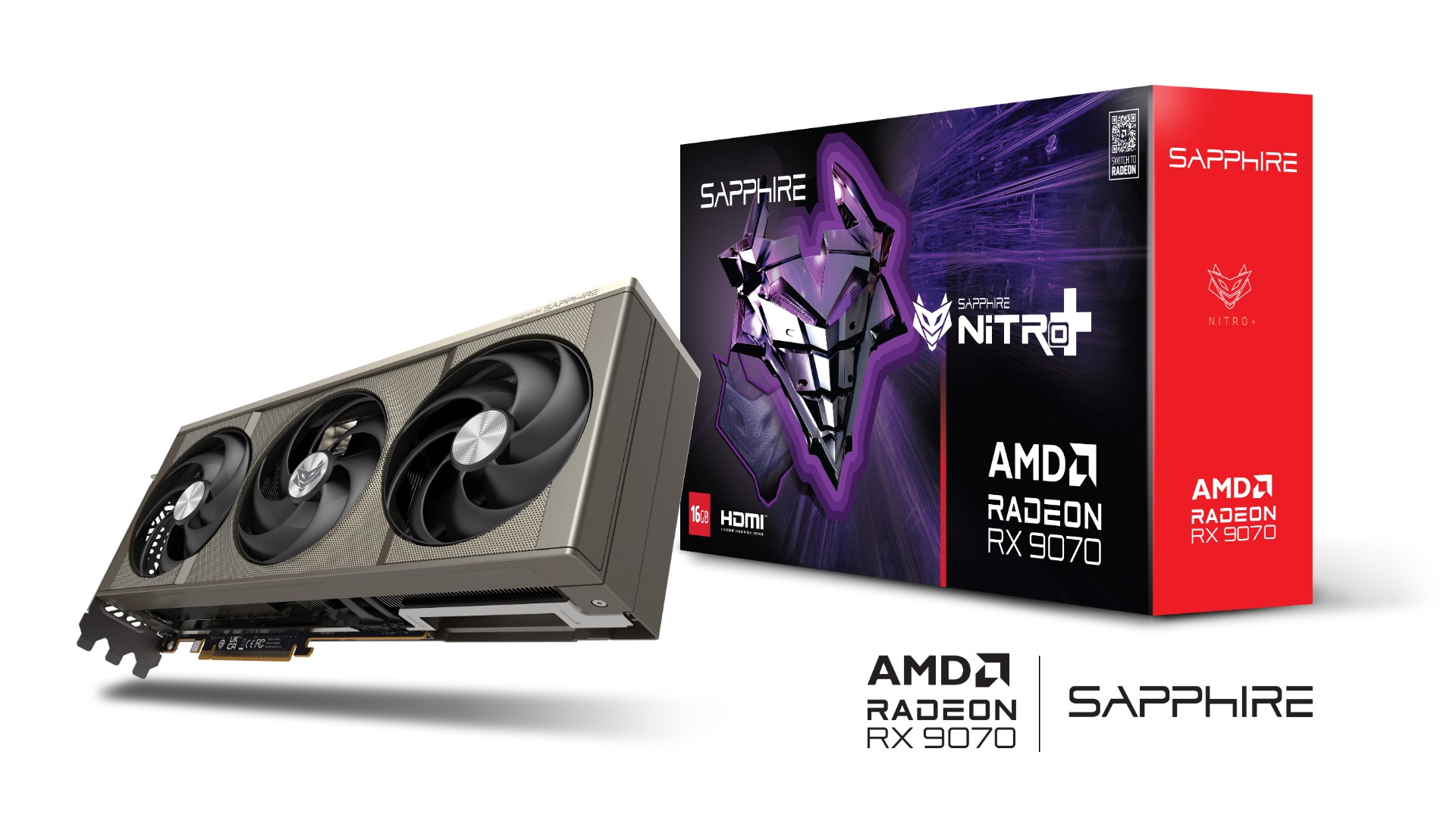 Sapphire NITRO+ AMD Radeon RX 9070 Graphic card, 16GB/256 bit DDR6 20 Gbps, Up to 2700 MHz, AMD HYPR-RX with AFMF 2 | 11349-01-20G – Buy Online