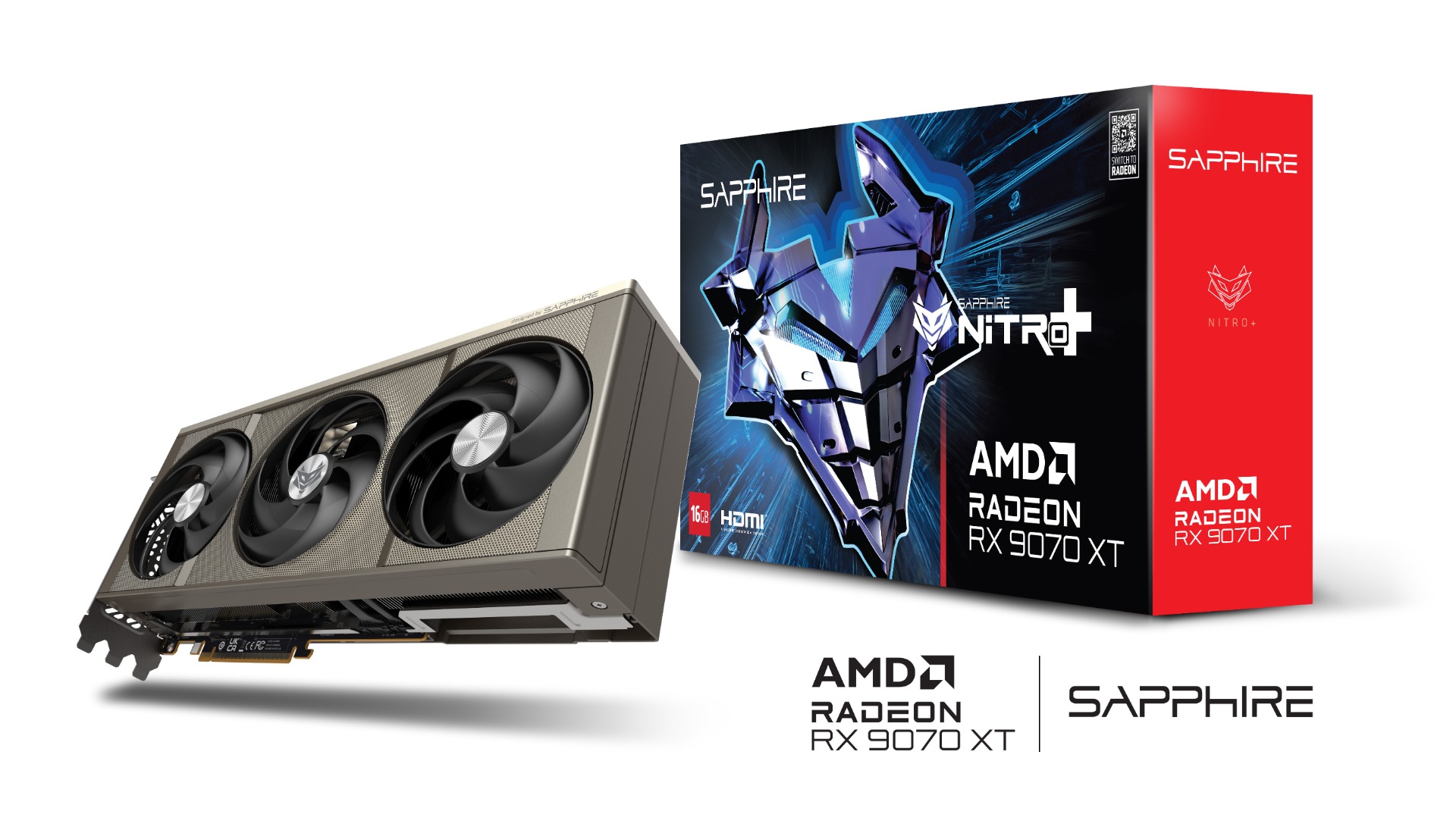 Sapphire NITRO+ AMD Radeon RX 9070 XT Graphic card, 16GB/256 bit DDR6 20 Gbps, Up to 3060 MHz, High TG Copper PCB | 11348-01-20G – Buy Online