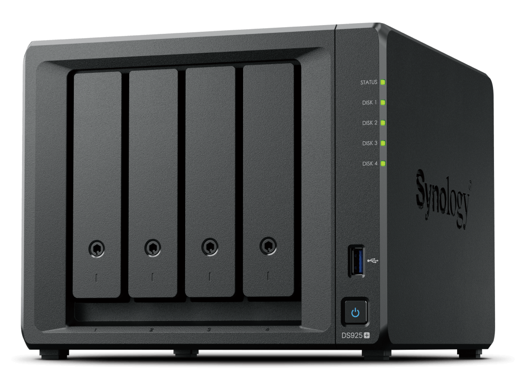 Synology DiskStation DS925+ 4-Bay NAS Enclosure, USB Type-C