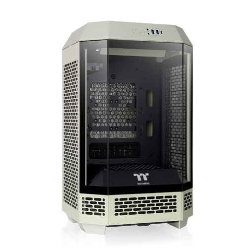 Thermaltake Tower 250 Matcha Green Mini Tower Case, Tempered Glass, 2x Pre-installed CT120 Fans, MoBo Supports Mini ITX, Radiator Upto 360mm, Matcha Green | CA-1Z9-00SEWN-00 – Buy Online