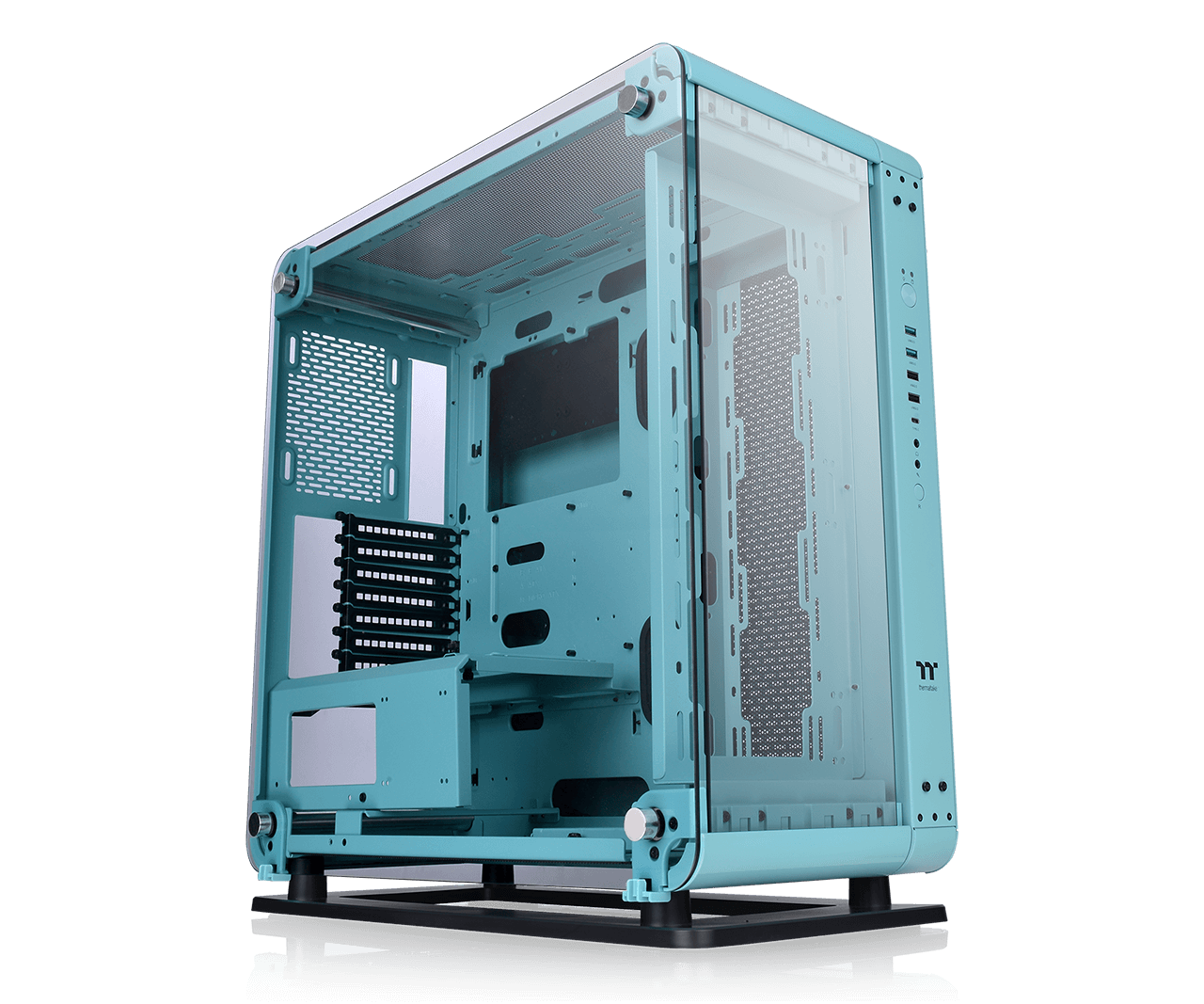 Thermaltake Core P6 Tempered Glass Turquoise Mid Tower Chassis. | CA-1V2-00MBWN-00 – Buy Online