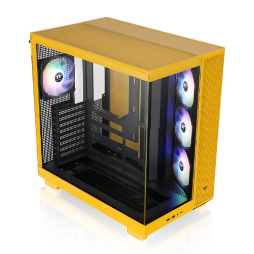 Thermaltake View 380 XL TG ARGB Bumblebee Mid Tower Case, 4x Pre-installed 120mm ARGB Fans, Supports Hidden-Connector Motherboard, 360mm Radiator, Yellow | CA-11E-00M4WN-00 – Buy Online