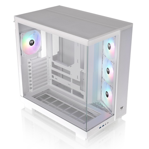 Thermaltake View 380 XL TG ARGB Snow Mid Tower Case, 4x Pre-installed 120mm ARGB Fans, Supports Hidden-Connector Motherboard, 360mm Radiator, White | CA-11E-00M6WN-00 – Buy Online
