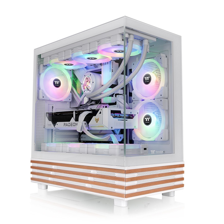 Lian Li O11D mini V2 Flow White Computer Case, 5x Pre-Installed